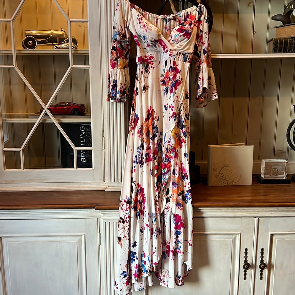 White floral dress!
